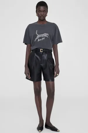 ANINE BING Walker Tee Spotted Leopard