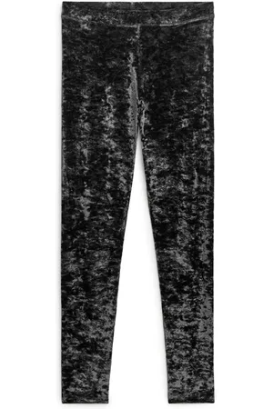 ARKET Dame Leggings - Velour Leggings - Black