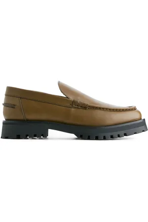 ARKET Chunky Leather Moccasins - Green