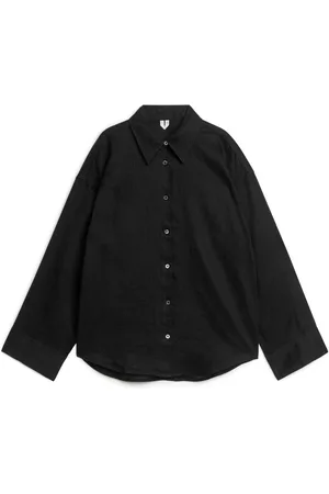 ARKET Skjorter - Linen Shirt - Black