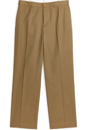ARKET Herre Vide bukser - Tailored Wide-Fit Trousers - Beige