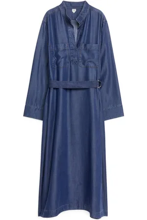 ARKET Belted Denim Dress - Blue