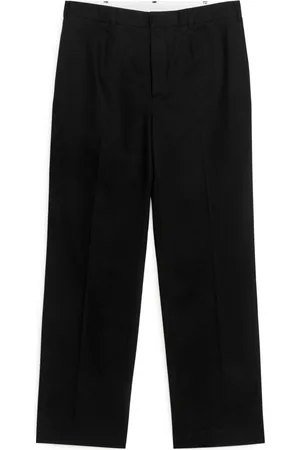 ARKET Herre Vide bukser - Tailored Wide-Fit Trousers - Black