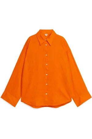 ARKET Dame Skjorter - Linen Shirt - Orange