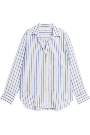 ARKET Dame Skjorter - Linen Shirt - Blue