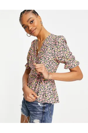 VERO MODA Wrap blouse in ditsy floral