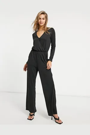 VILA Wrap front jumpsuit in