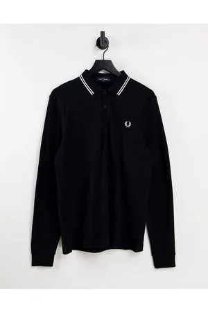 Fred Perry Long sleeve twin tipped polo shirt in