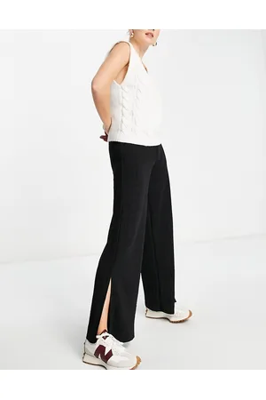 Y.A.S Glitter stripe wide leg trouser co-ord in