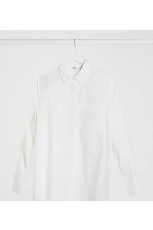 ASOS ASOS DESIGN Maternity long sleeve boyfriend shirt in cotton in