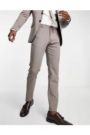 JACK & JONES Premium slim fit suit trouser in textured sand