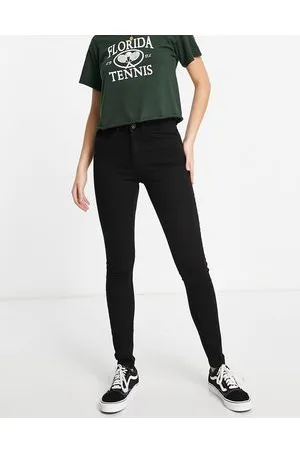 Pieces Flex high waisted skinny jeans in
