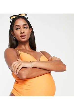 River Island Strappy plunge swimsuit in