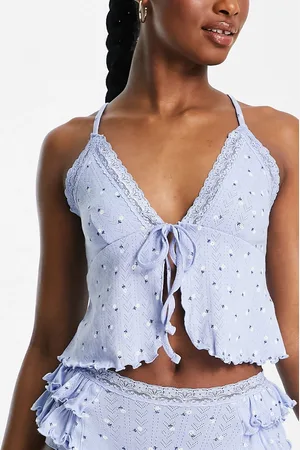 ASOS Mix & match floral pointelle pyjama cami in