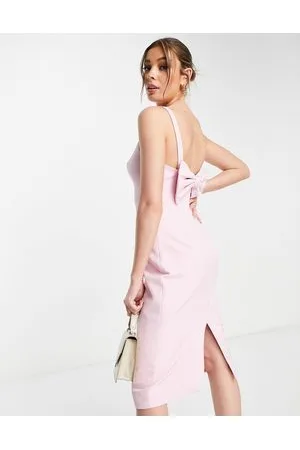 Forever New Bow back split midi dress in