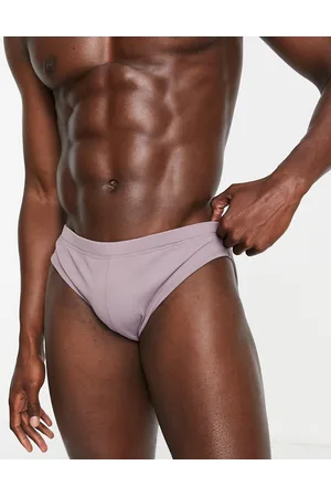 ASOS Swim briefs with textured rib in