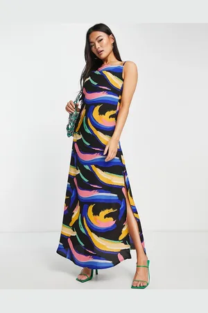 Ax Paris Cowl neck maxi dress in geo print