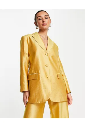 ASOS Occasion satin dad suit blazer in