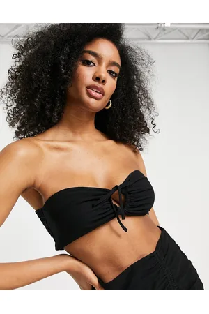 Topshop Co-ord ruched keyhole bandeau bralet in