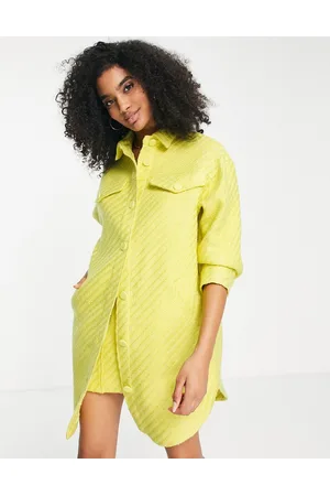 River Island Longline utility boucle overshirt co-ord in