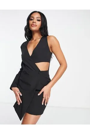 Unique 21 One shoulder cut out blazer dress in