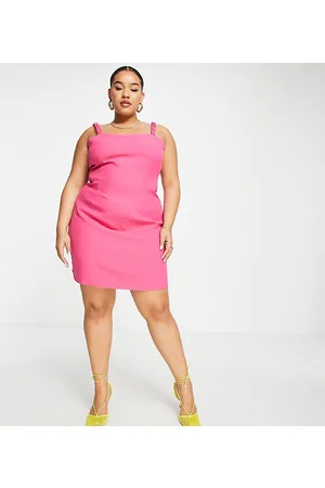 Missguided Co-ord shirred strap mini dress in bright