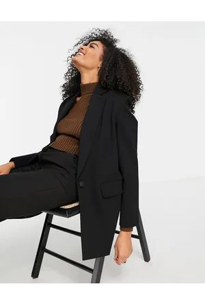 Topshop Ponte single breasted blazer in