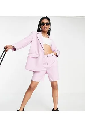 ONLY Tailored longline city shorts co-ord in lilac