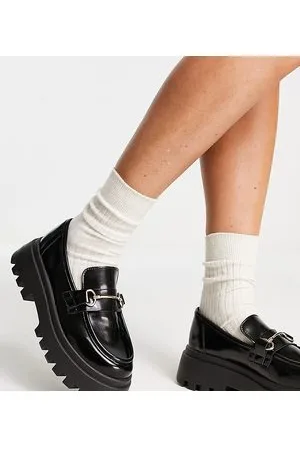 ASOS Wide Fit Miller chunky loafers in