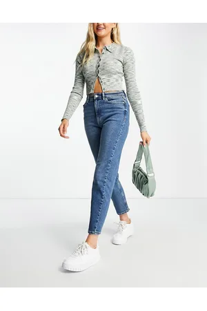 Pull&Bear Slim mom jeans in mid