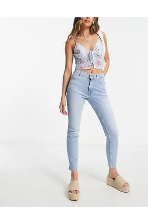 JDY Kiza high rise skinny jean in light wash