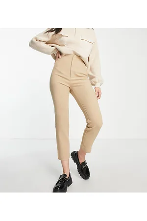 Stradivarius Tall slim tailored trousers in beige