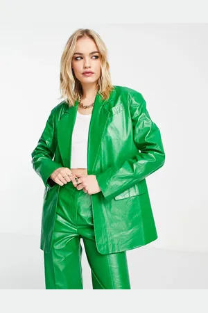 Topshop Coated blazer in