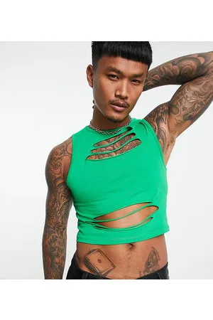 COLLUSION Vest with shredded detail in