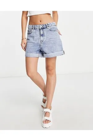 MANGO Denim mom short in mid