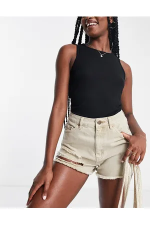 Topshop Slash a line mom short in sand