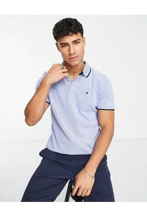 JACK & JONES Essentials slim fit tipped pique logo polo in