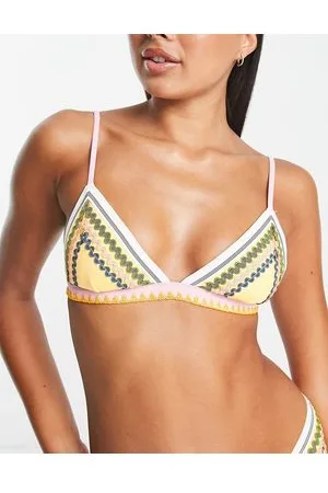 River Island Stitch detail bikini top in