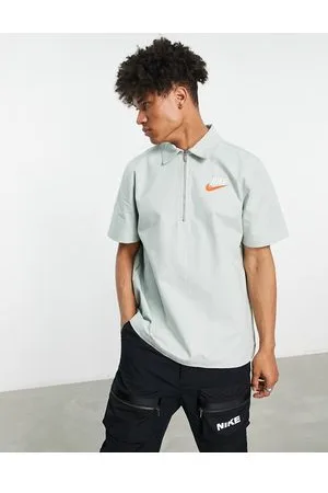 Nike Trend oversized woven half zip overshirt in seafoam