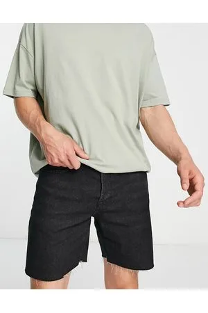 Only & Sons Cut off denim short in vintage wash