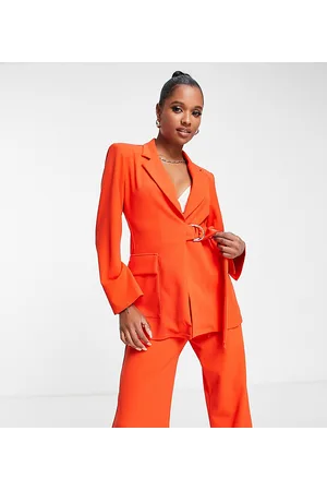 ASOS ASOS DESIGN Petite jersey suit utility blazer with D-ring detail in