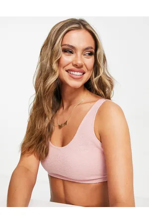 adidas Bralette top in dusty pink
