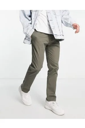Pull&Bear Slim fit basic chinos in khaki