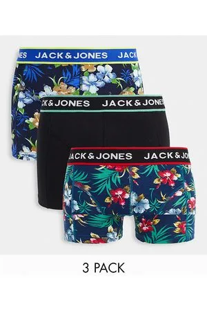 JACK & JONES 3 pack trunks in floral print