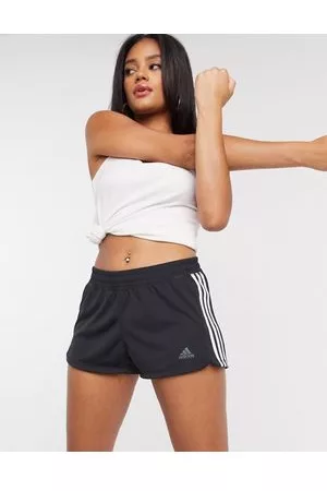 Adidas Training Pacer 3 stripe knitted shorts in
