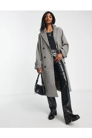 Object Oversized trench coat in check