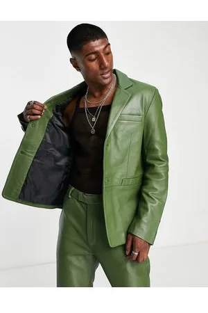 Bolongaro Leather suit jacket in