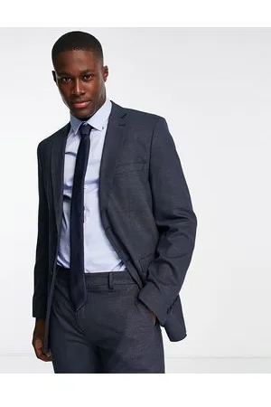 SELECTED Slim fit suit jacket in in mini stripe