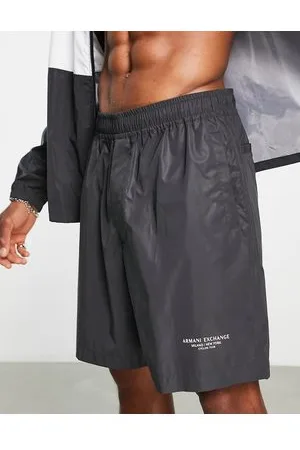 Armani Exchange Text logo print shorts in