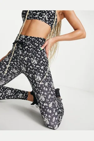 Abercrombie & Fitch Lorna Jane full length leggings in daisy print